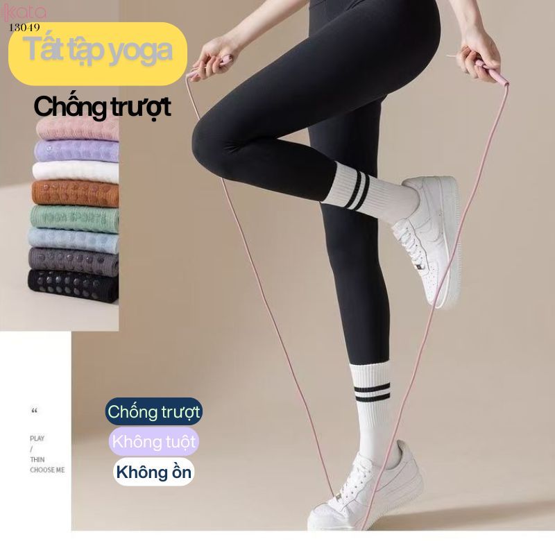 Tất Yoga chống trượt, vớ Pilates thể dục thể thao chạy nhảy dây 13049 | BigBuy360 - bigbuy360.vn