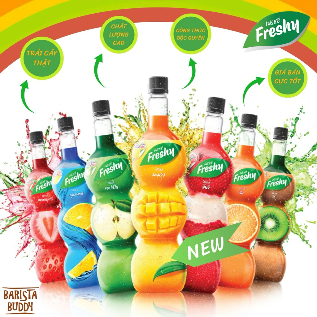 15 Vị Syrup Freshy Thái Lan giá siêu hạt dẻ (710ml)