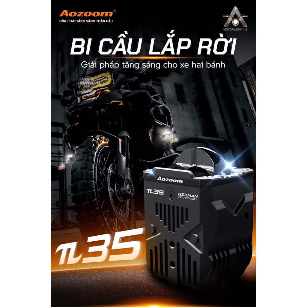 Đèn Trợ Sáng Chính Hãng Aozoom Pi35 Bảo Hành 2năm