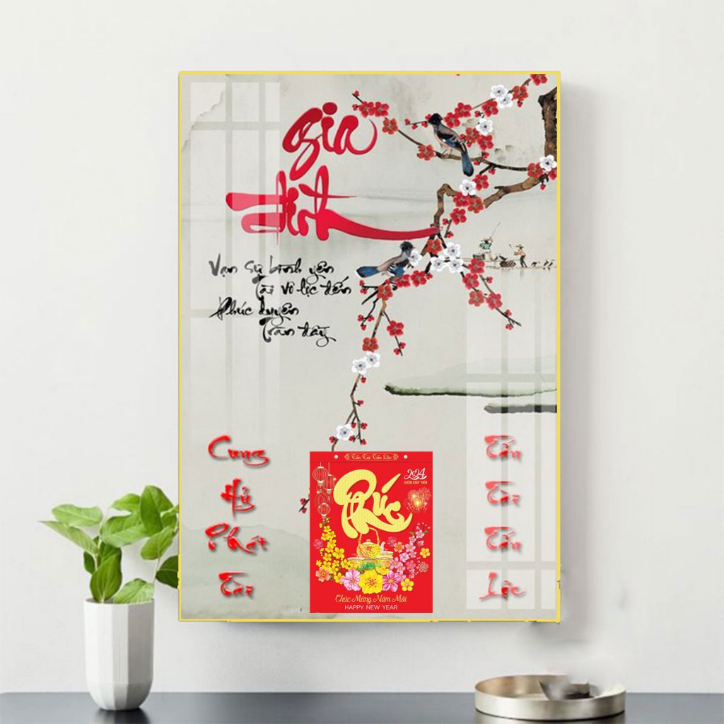 Lịch Tết 2026 -Lịch Tráng Gương Gia Đình 2026  (40x60cm) TẶNG BLOC ĐẠI quà tặng ý nghĩa Dịp Tết 2026