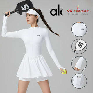  HOT Set Váy Áo Pickleball Thu Đông Nữ AL0 Cao Cấp- Áo dài Tay Có Quần Bảo Hộ – Thanh Lịch Thời Trang YS305W 