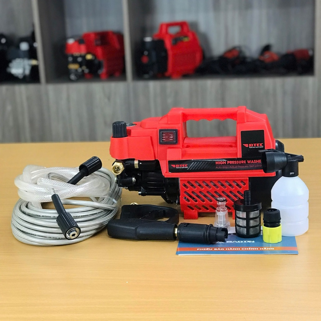 Máy rửa xe Btec BT2700SA 2700W Chỉnh Áp Cam Kết Dây Đồng 100%
