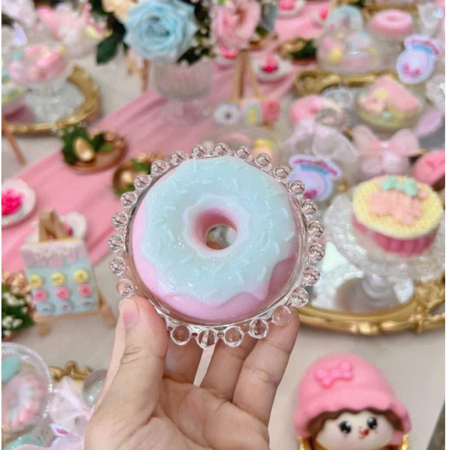 đĩa thuỷ tinh viền ngọc đĩa thuỷ tinh viền răng cưa 9 đến 10cm đựng thạch đựng bánh decor chụp ảnh sang trọng