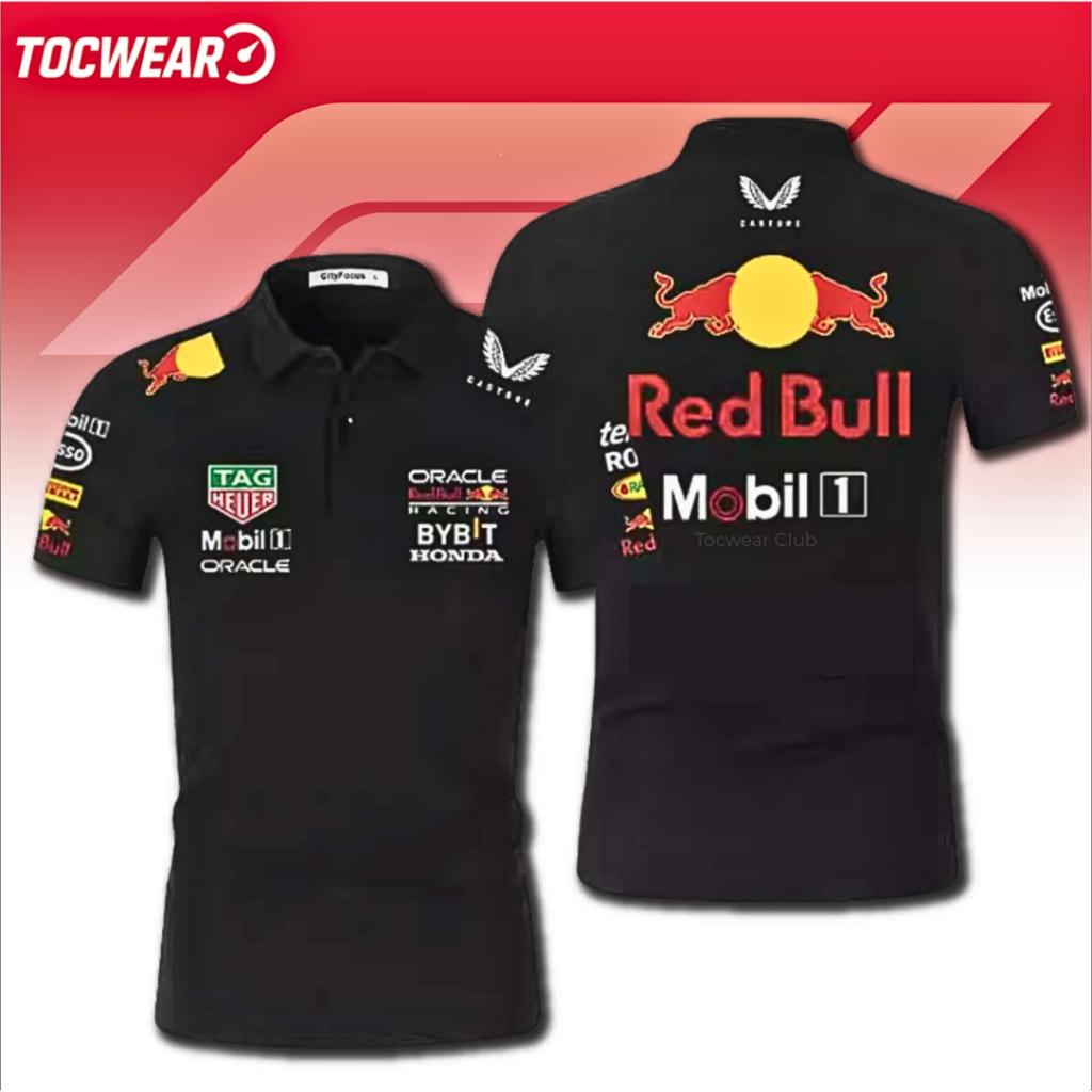 Áo Polo Racing Redbull F1 - Áo Style Thể Thao Nam, Chất Cotton Cá Sấu Cao Cấp, Thời Trang Năng Động