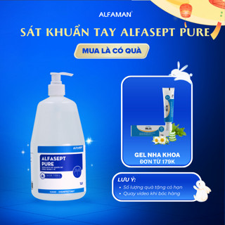  Nước Rửa Tay Khô ALFASEPT Pure An Toàn Cho Da Nhạy Cảm Giúp Diệt Khuẩn Nhanh Chóng Và Hiệu Quả Lọ 1L 
