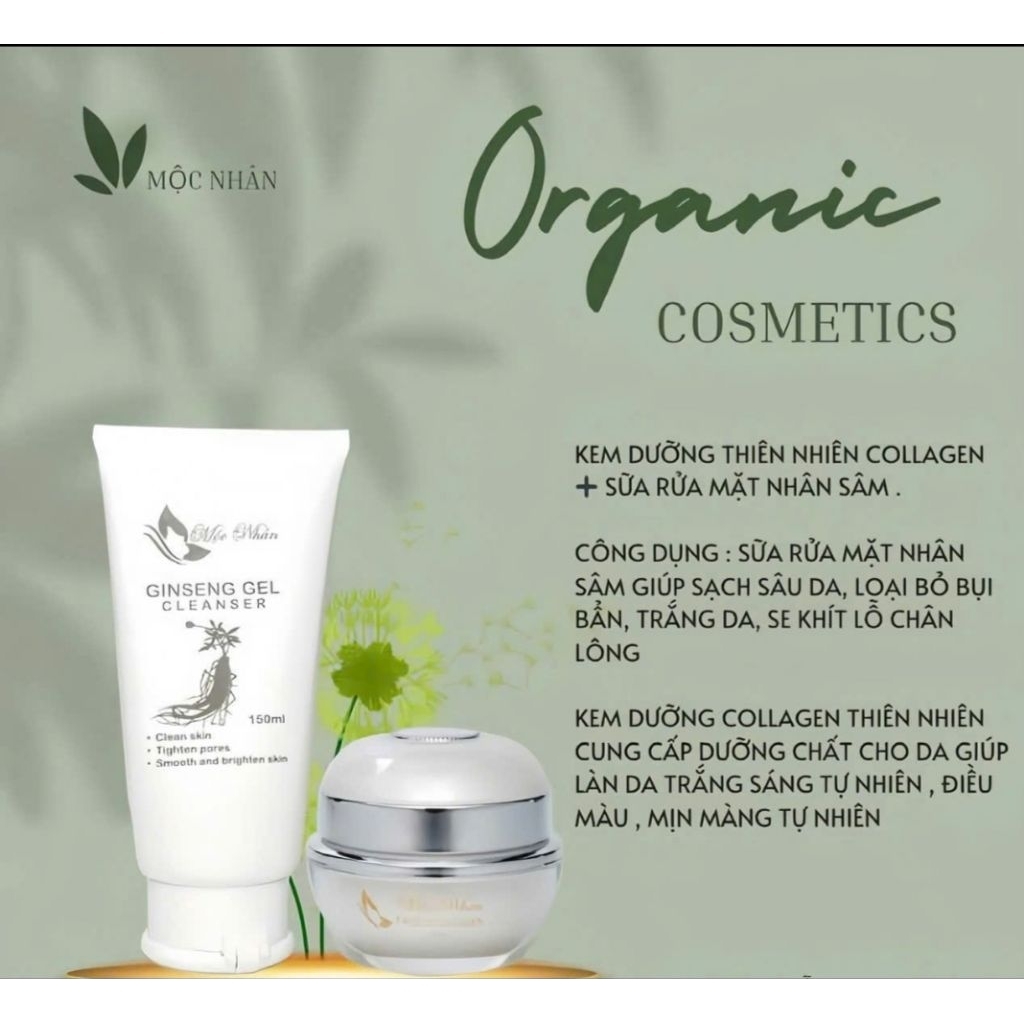 Bộ Đôi Sữa Rửa Mặt và Kem Face collagen HA Dưỡng Trắng Trẻ Hóa Ngừa Mụn