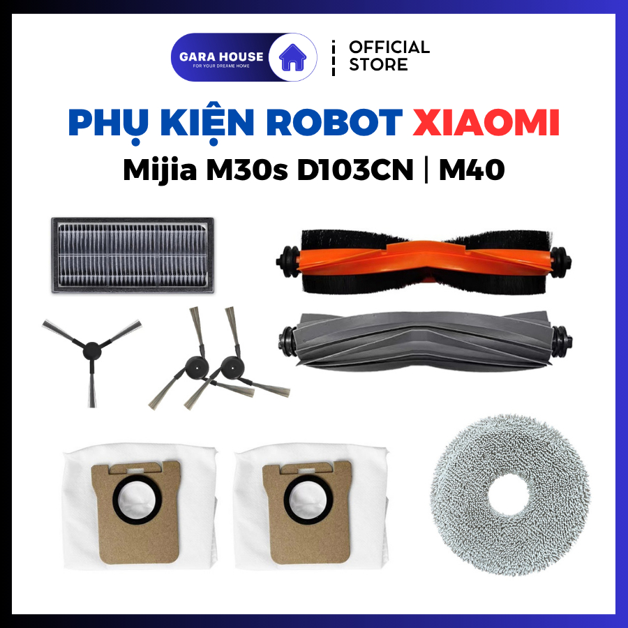 Phụ kiện Robot hút bụi Xiaomi Mijia M30S D103CN - Mijia M40 D110CN_ Phụ kiện thay thế