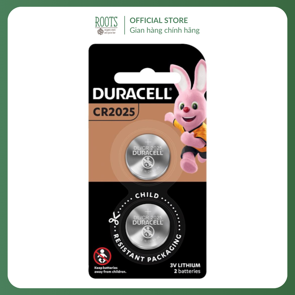 (Ship hỏa tốc) DURACELL - Pin Đồng Xu CR2025, CR2025 Battery, 3V Lithium, 2 Viên
