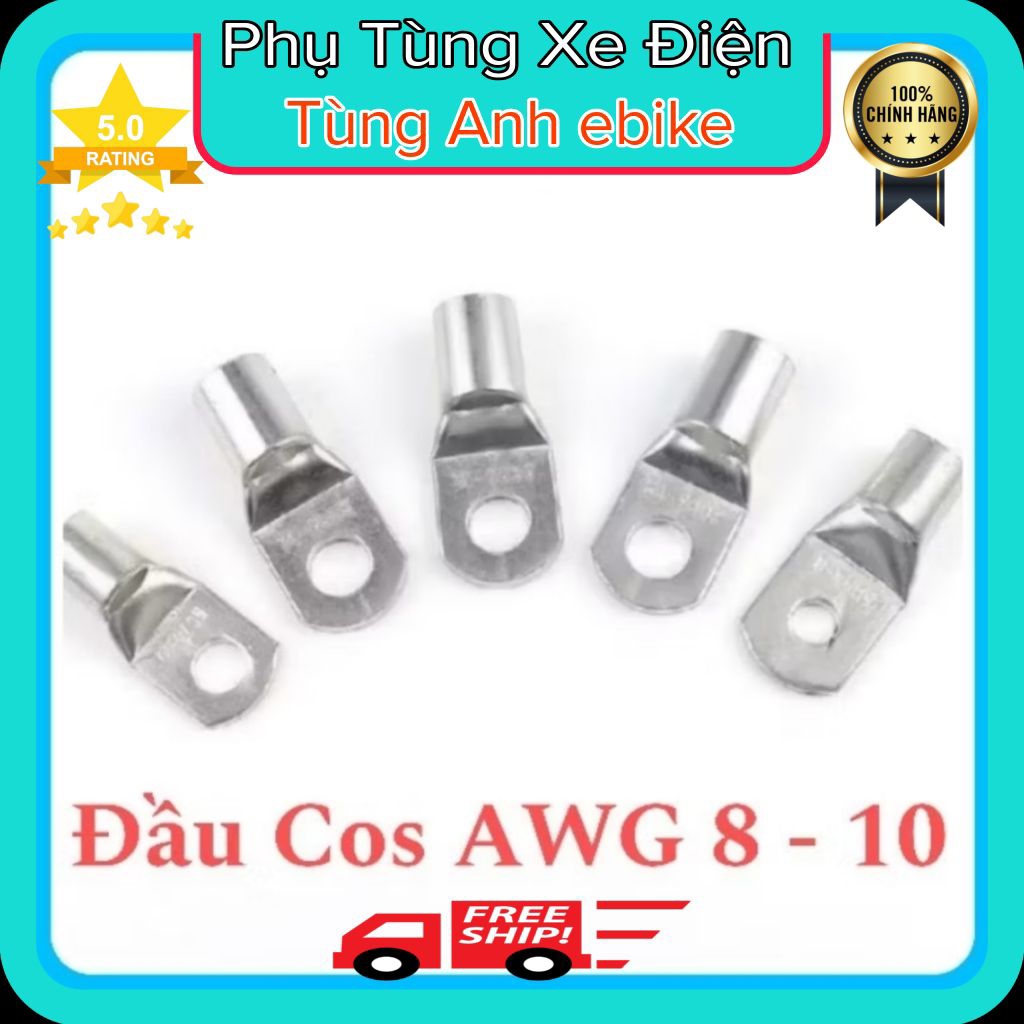 Đầu cos bấm dây AWG 8 - 10 cho xe điện