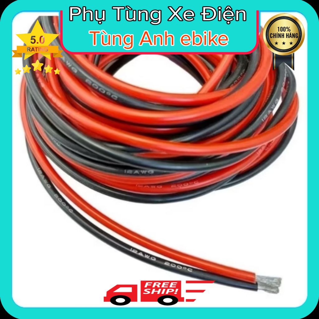 [1 mét] Dây Awg 8 - 10 chống cháy cho xe điện