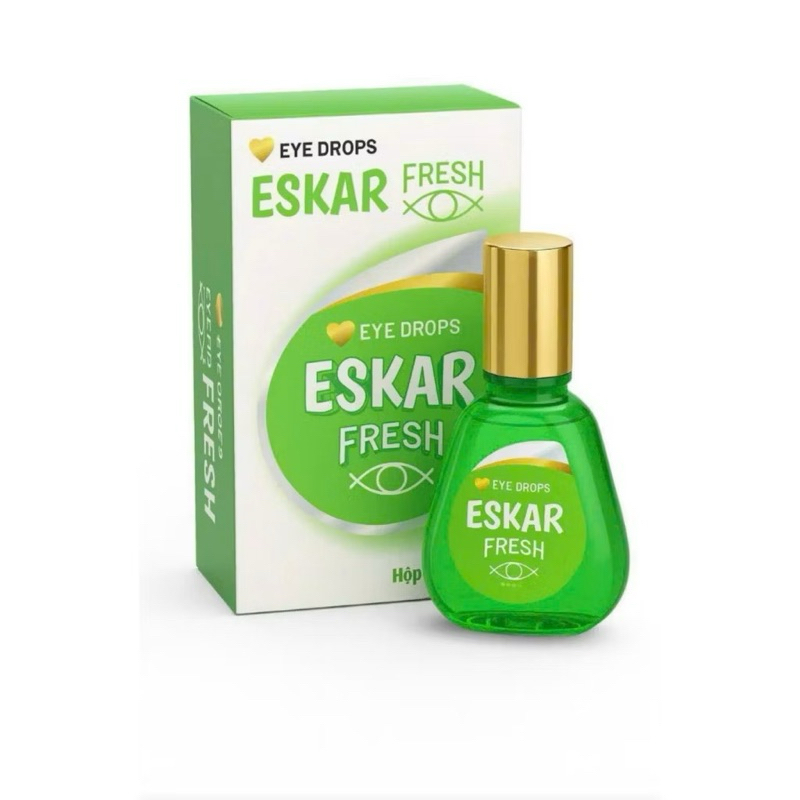 - Nước Mắt Nhân Tạo Eskar Fresh - Giúp Sáng Mắt , Phục Hồi Bảo Vệ Mắt , Giảm Khô Mắt Mỏi Mắt - Lọ 15
