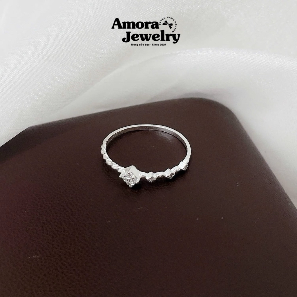 Nhẫn nữ bạc ta Basic AMORA – Nhẫn nữ nhỏ nhắn dễ đeo – AMORA JEWELRY | NNBN021