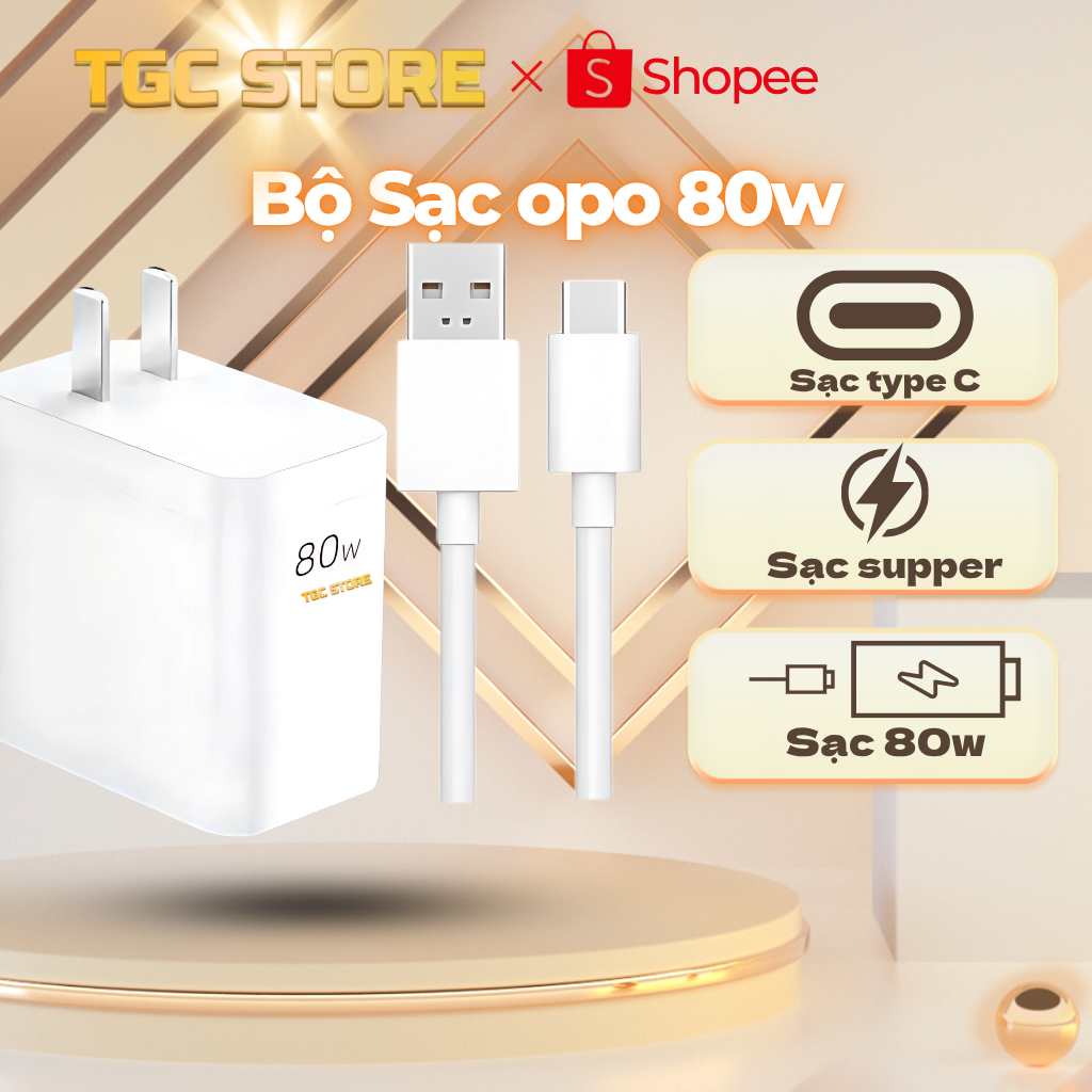  Bộ sạc nhanh 80w sạc nhanh Vooc không nóng máy cho các dòng Opo A và Reno5 \6\7\8\8T\8 Pro Find X- carephones 