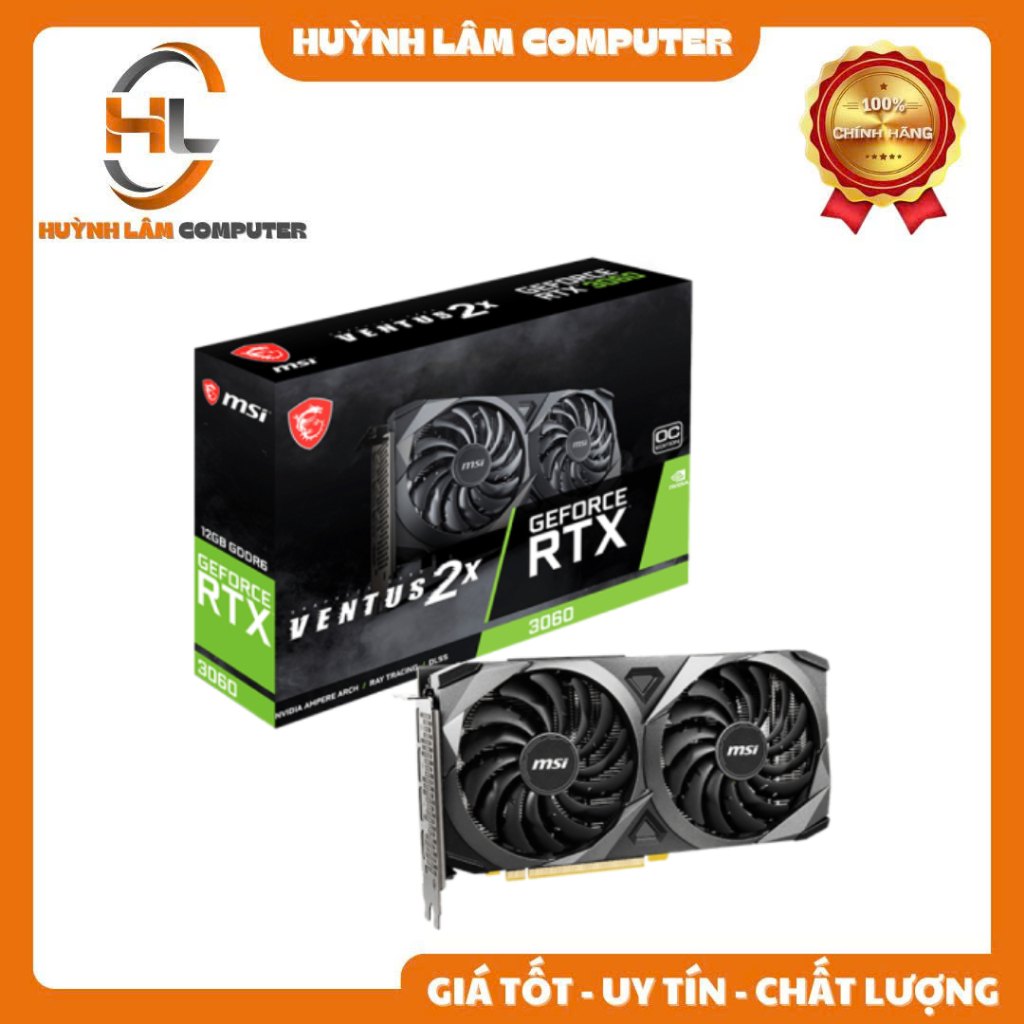 CARD VGA MSI GeForce RTX 3060 VENTUS 2X 12GB GDDR6 OC - Chính hãng