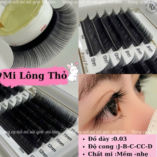 Mi Lông Thỏ MAGIC cao cấp,siêu mềm nhẹ,bắt Keo tốt, Mix 8-13mm/dài 8mm-15mm / dày 0.03/Cong CC,B,J,D/ C -dụng cụ nối mi