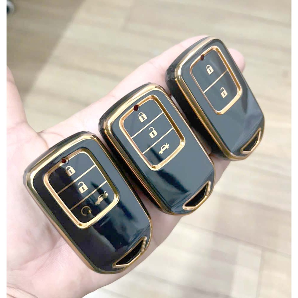 Bao Da Chìa Khóa HRV 2018 2019 2020 2021 ( Tặng Móc Logo Honda ) - Ốp Bảo Vệ Chìa Khóa Honda HRV