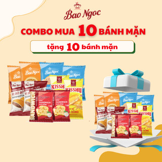   Mua 10 Bánh Nhân mặn Tặng 10 Bánh Mặn   Bánh Mì Tươi Nhân Chà Bông Nhân Gà Nhân Bò Bánh Mì Bảo Ngọc 