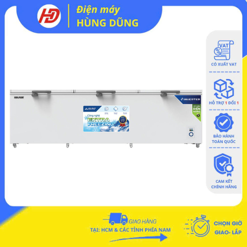 [SHIP HỎA TỐC HCM ] Tủ đông dung tích lớn Hòa Phát Inverter HPF AD81190 1190 lít - BẢO HÀNH CHÍNH HÃ