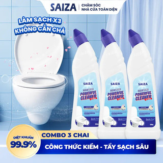   3 Chai 139K  Nước Tẩy Bồn Cầu SAIZA 500gr – Tẩy Sạch Ố Vàng Cặn Bẩn Cứng Đầu Khử Khuẩn 99.9% 