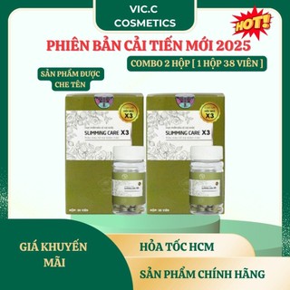   COMBO 2 HỘP  Trà Thảo Mộc Giảm Cân Slimming Care X3   1 hộp 38 viên   NEW 2025 