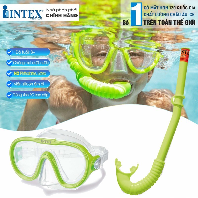 Kính bơi ống thở trẻ em INTEX 55642