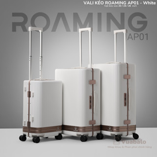  Vali kéo nhựa PC Khung viền nhôm khóa sập TSA cao cấp ROAMING size 20 24 26 inch - Bánh xe xoay 360 bảo hành 5 năm 