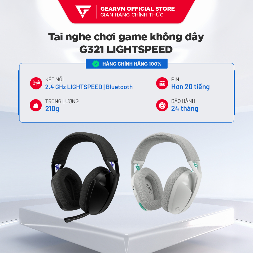 Tai nghe không dây Logitech G321 LIGHTSPEED White/ Black | BigBuy360 - bigbuy360.vn