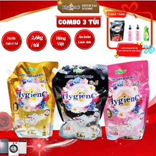  Combo 3 Túi nước giặt đậm đặc HygienC Plus+ Khối lượng 2.6Kg - CB3T1 