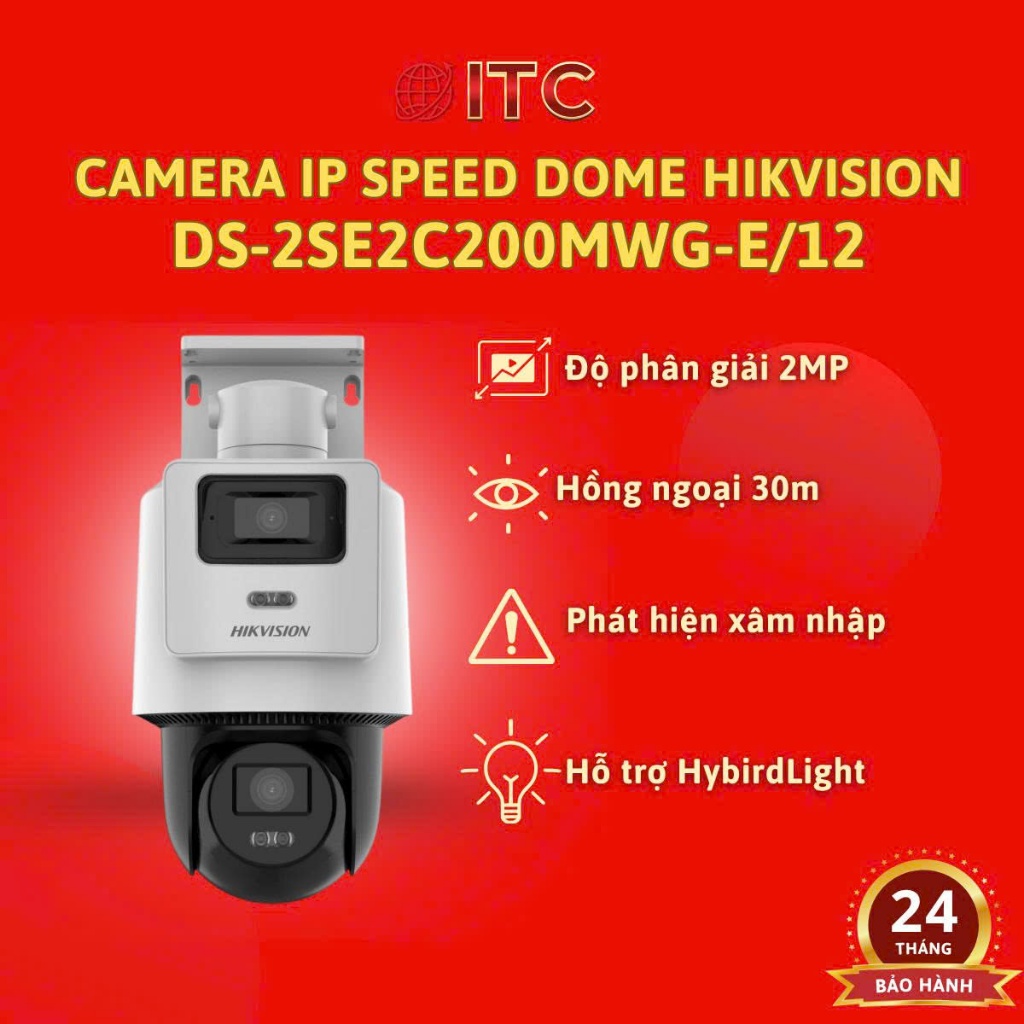 Camera IP Speed dome Hikvision DS-2SE2C200MWG-E/12 (2MP) ; DS-2SE2C400MWG-E/14 (4MP) zoom quang học 