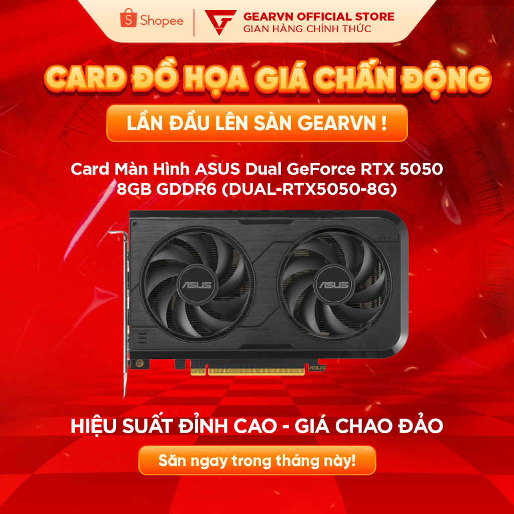 Card màn hình ASUS GeForce RTX 5050 Dual 8GB