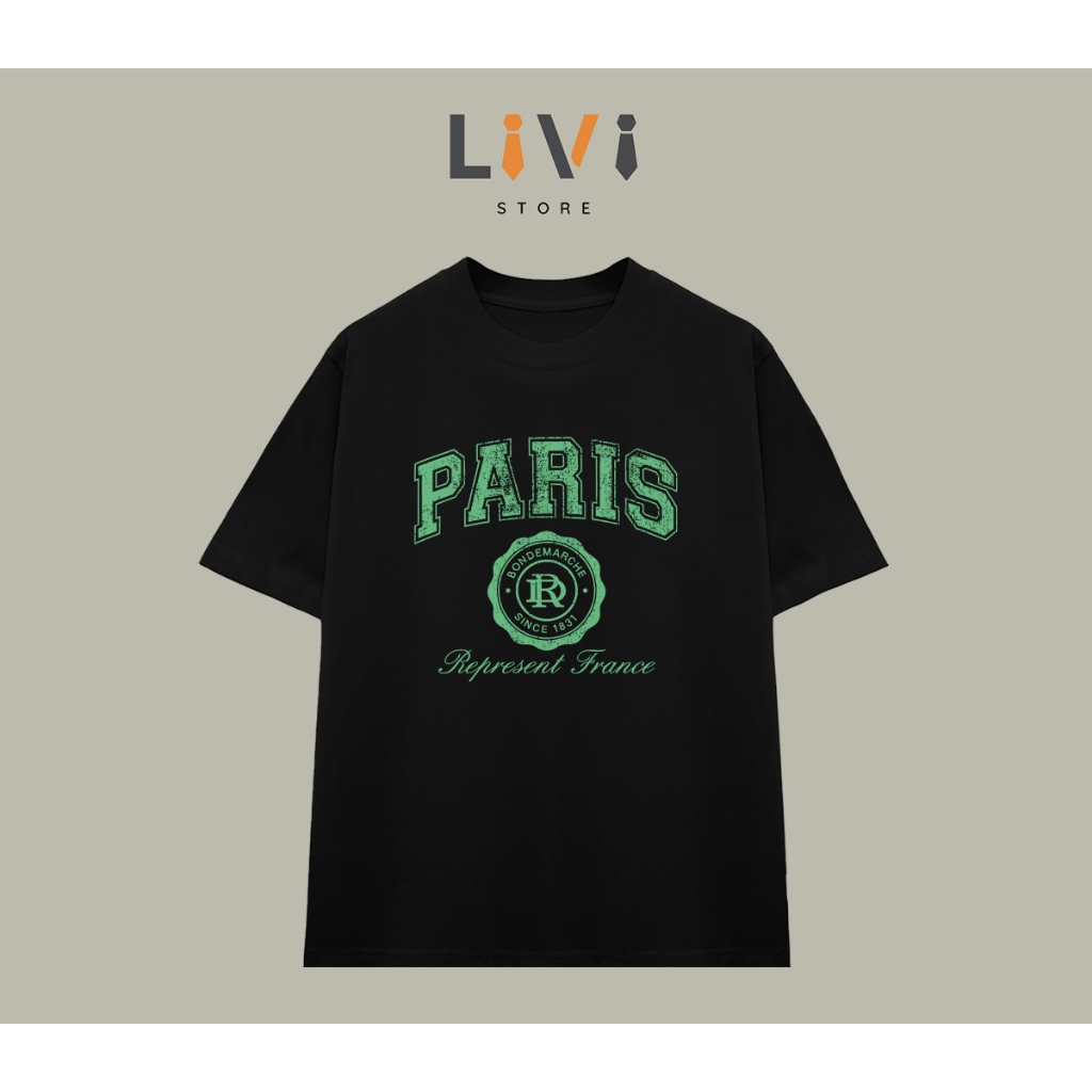 Áo Thun Paris Cotton Cao Cấp Form Rộng LIVI035 - LiVi Store