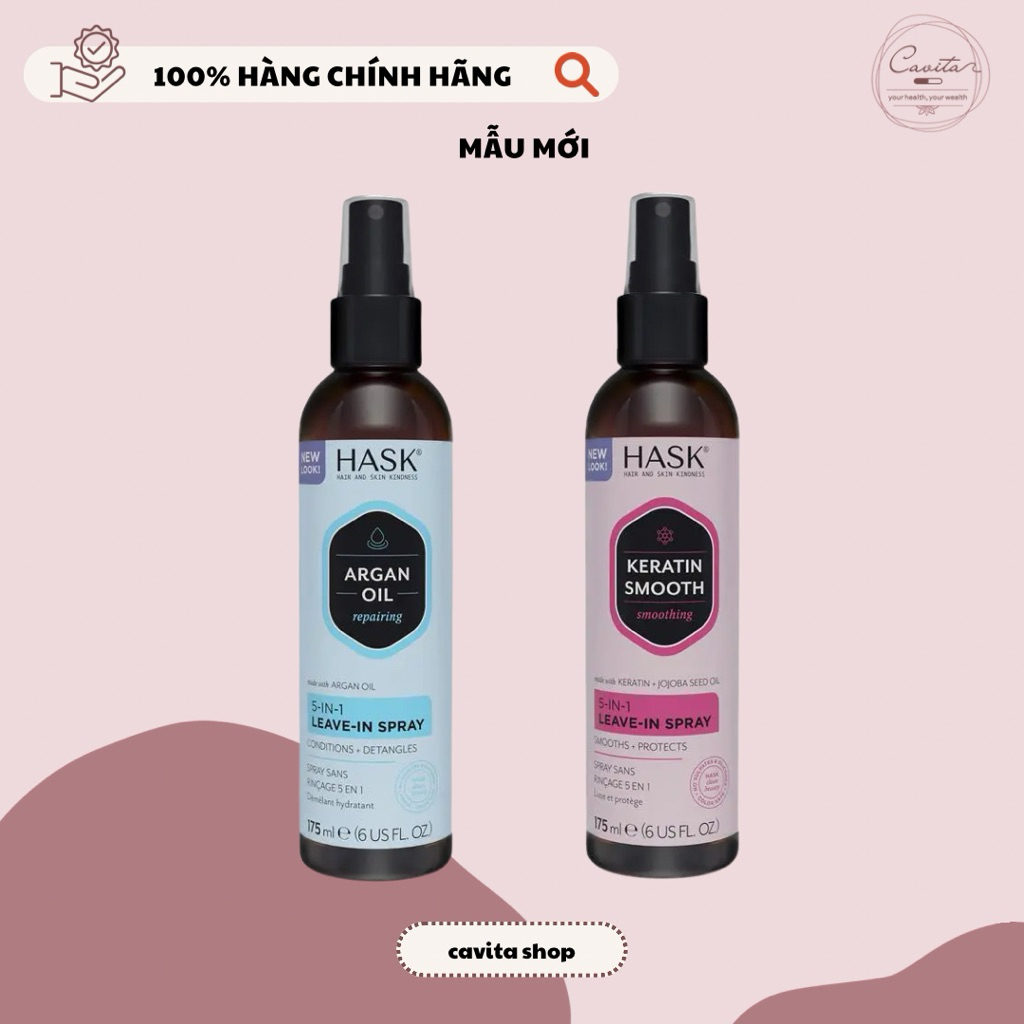 Xịt dưỡng tóc Hask Argan & Keratin