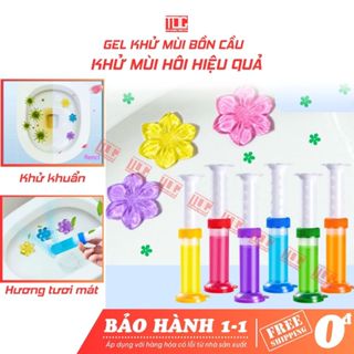 Gel khử mùi bồn cầu gel thơm khử trùng bồn cầu dạng thạch hình bông hoa với 6 mùi thơm cho toilet HH221