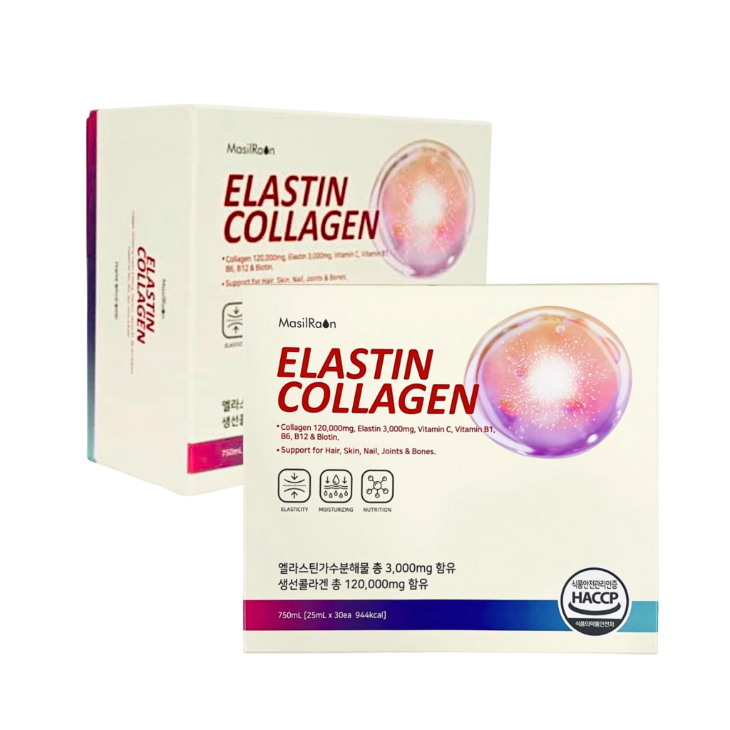 Nước Uống Collagen MasilRaon Hộp 30 lọ x 25ml Elastin Collagen Hàn Quốc Hỗ Trợ Chăm Sóc Da Móng Tóc