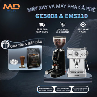  Máy xay cà phê GC5008 và máy pha cà phê EM5210 bảo hành 12 tháng 