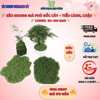  🌿 Rêu Giả Nhung Phủ Gốc Cây – Trang Trí Tiểu Cảnh Chậu Cây Mô Hình Sự Kiện ✨🏡 