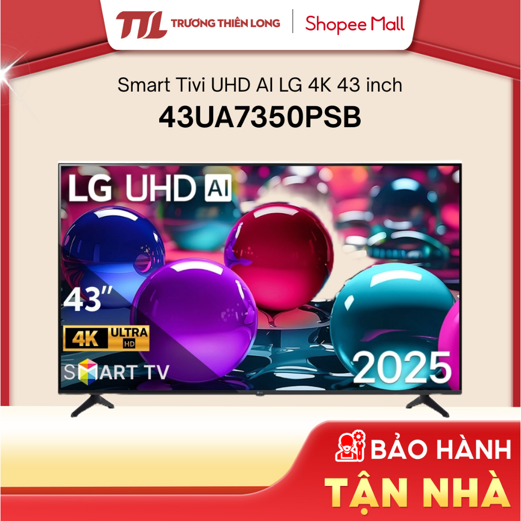 [Shopee - Lắp đặt 0Đ HN HCM] - 43UA7350PSB - Smart Tivi LG 4K 43 Inch 43UA7350PSB
