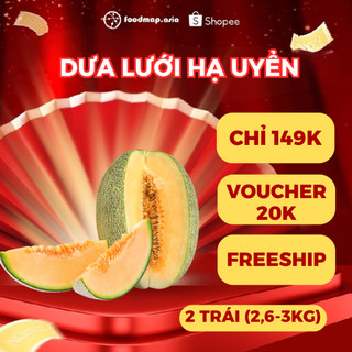   GIẢM 10%  Dưa Lưới Hạ Uyển  Se Cuống  Giòn Ngọt - Foodmap Fruits 
