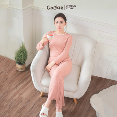 Set Đồ Nữ COOKIE, Bộ Mommy Dài Tay Cổ Tròn Thu Đông Size S M L XL 2025