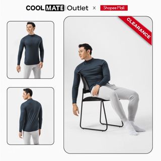   Outlet không đổi trả  Áo Giữ Nhiệt Nam Coolmate Bigsize Essential Brush Poly cổ trung mềm mại thoải mái 