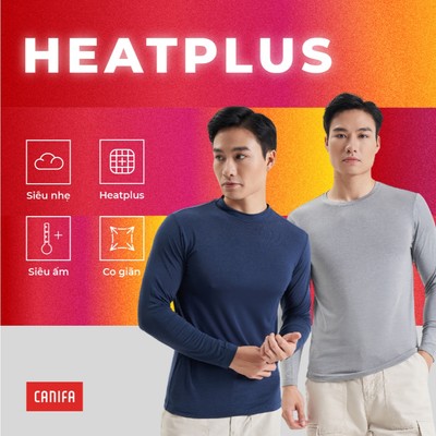 Áo giữ nhiệt nam CANIFA cổ tròn cổ lửng cổ cao giữ ấm bó sát 8IT25W003 8IT25W004 8IT25W005 FW25