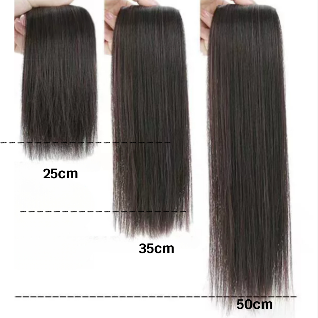 Tóc giả kẹp phồng tóc nữ cao cấp, kẹp phồng chân tóc giả dài 25 cm - 35 cm - 50 cm - KẸP PHỒNG TÓC D