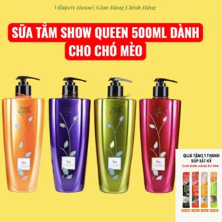 Sữa Tắm Chó Mèo Show Queen 500ml Cao Cấp – Khử Mùi, Làm Sạch Sâu, Lông Mượt Thơm Lâu
