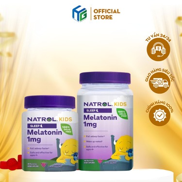Kẹo bổ sung Melatonin 1mg 60 viên, 90 viên, 140 viên – Giúp bé ngủ ngon, dễ ngủ, giảm khó ngủ – viên