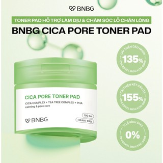  TONER PAD Hỗ Trợ Làm Dịu Và Chăm Sóc Lỗ Chân Lông BNBG CICA PORE TONER PAD 140ml 