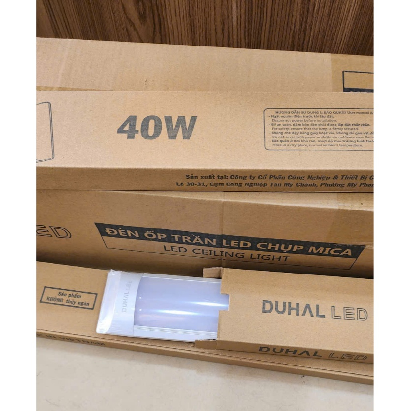 Đèn ốp trần LED chụp mica Bán Nguyệt DUHAL 1.2M_40W (KDLD840) - Ánh trắng