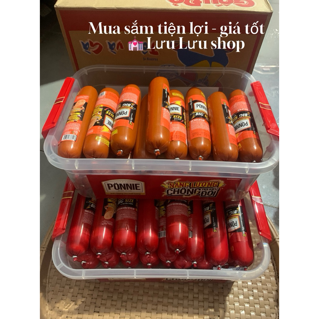 Combo 3 cây xúc xích Ponnie big size vị truyền thống/ vị cay