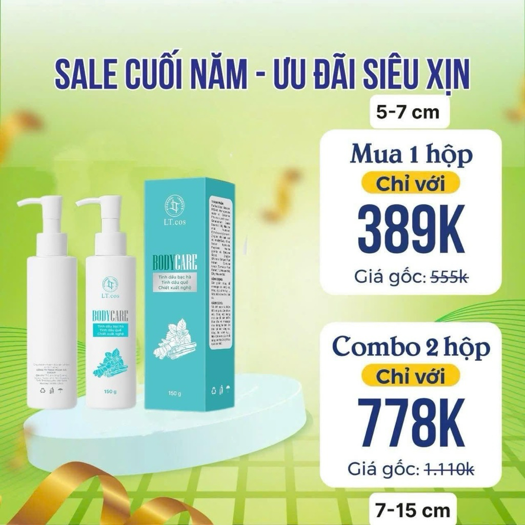 (Mua 1 TĂNG 3) Kem tan mỡ Slim ming Body LT.cos