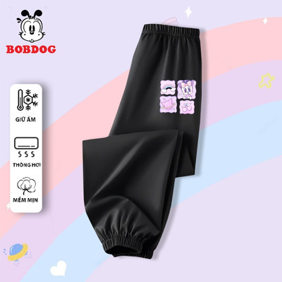 Quần dài bé gái BOBDOGquần thu đông dáng jogger, chất thun mềm mịn thoải mái in hình cute cho bé