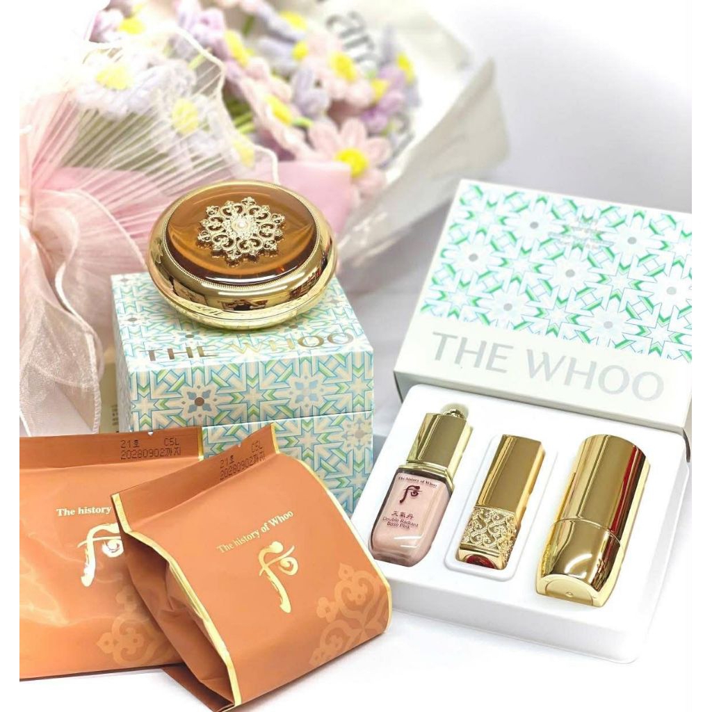 [xách tay] Full Set Cushion cao cấp Who Hoa Hiên Radiant Limited Bản Giáng Sinh SPF50+PA+++ Tone 21